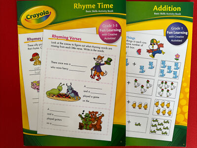 Crayola Children s Basic Skills Activity Books Rhyme Time & Addition (Set of 2)