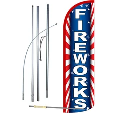 Fireworks Patriotic Swooper Flag Kit
