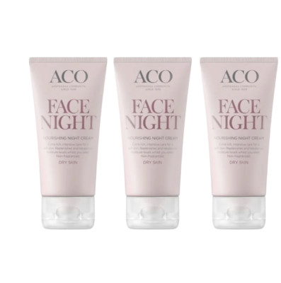 3 pcs of ACO Face Nourishing Night Cream   Hydrating & Revitalizing, 50 ml