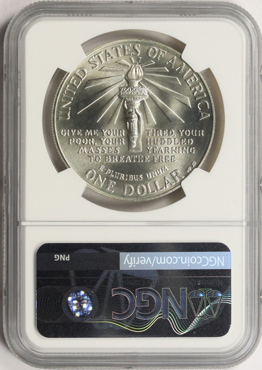 1986-P Statue of Liberty $1 Silver Dollar Commemorative NGC