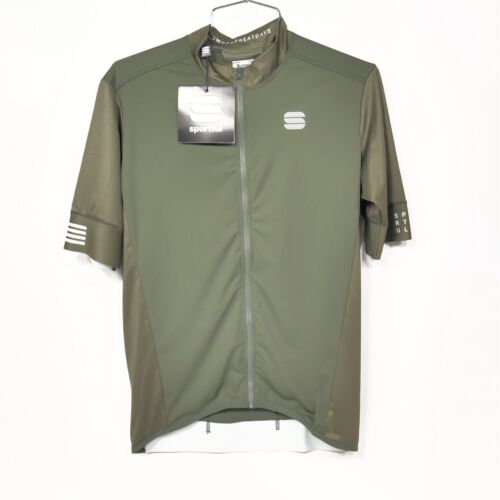 Sportful SRK Jersey Men's M Short Sleeve Full Zip Green Bike