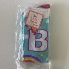 Justice Knee High Socks One Size Unicorn Rainbow Pegasus Design