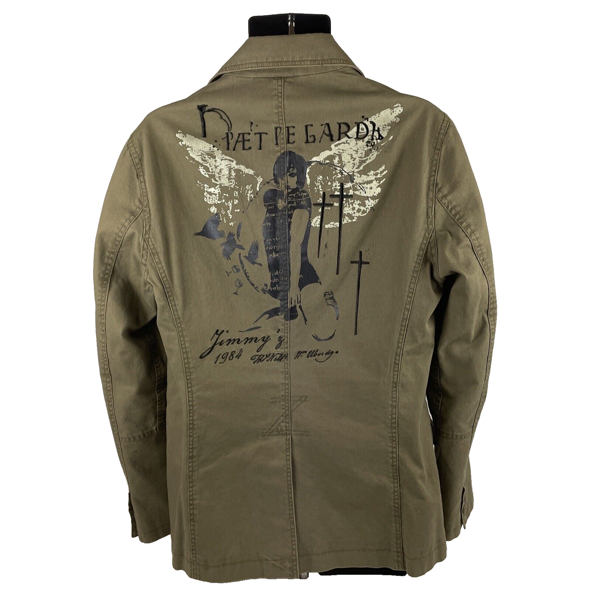 【THE MOZZ】Crease bijo jacket Mens Jimmy Z Embellished Blazer Crosses Woman Print Jacket
