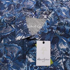 Robert Graham NWT Rambling Casual Button Down Shirt Size M Classic Fit in Blue