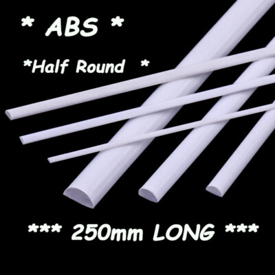 Halbrundrohr Styrol ABS Streifenprofil Architektur Modellbau 2 mm - 10 mm