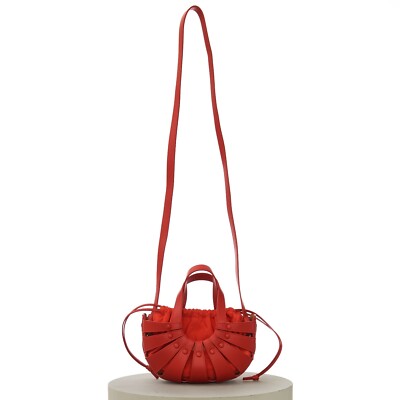 BOTTEGA　VENETA BOTTEGA VENETA 2450$ 'SHELL' Small Tote Bag Strap Chili