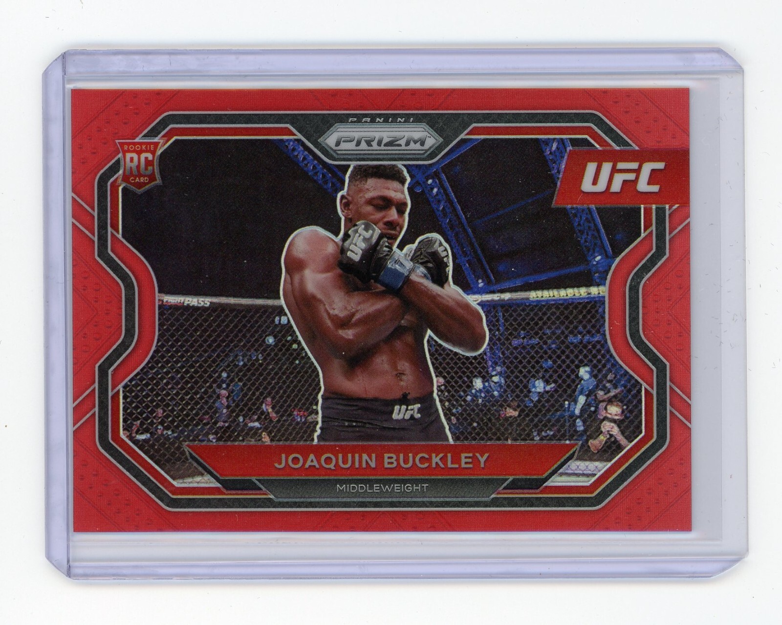 2021 Panini Prizm UFC JOAQUIN BUCKLEY RC Red Prizm #d 123/275 #190