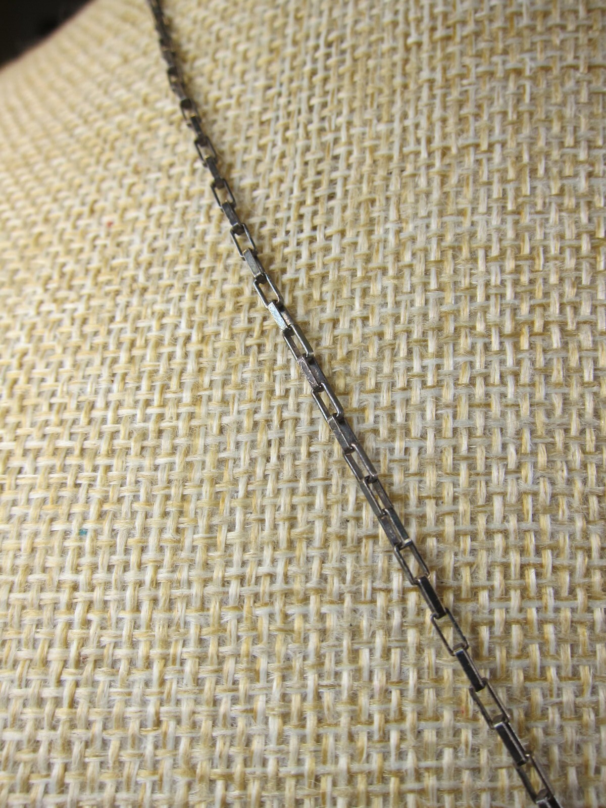 Beautiful vintage sterling rectangular link neckl… - image 3