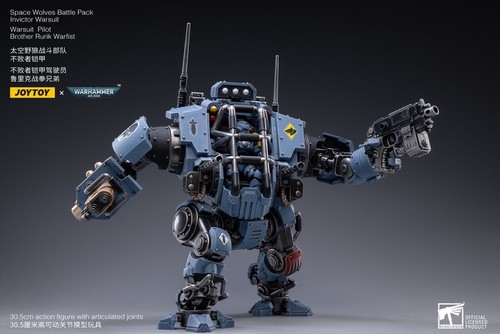 JOYTOY Warhammer 40k Space Wolves Battle Pack Invictor Warsuit w/ Pilot 1/18 FIG - Picture 7 of 12
