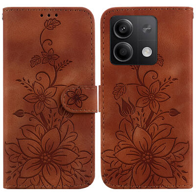 For Huawei Mate 20 30 Pro Honor 200 90 80 70 PU Leather Flower Lily Phone Case