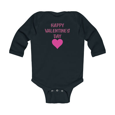 Happy Valentine's Day Pink Heart Infant Baby Bodysuit Matching Family