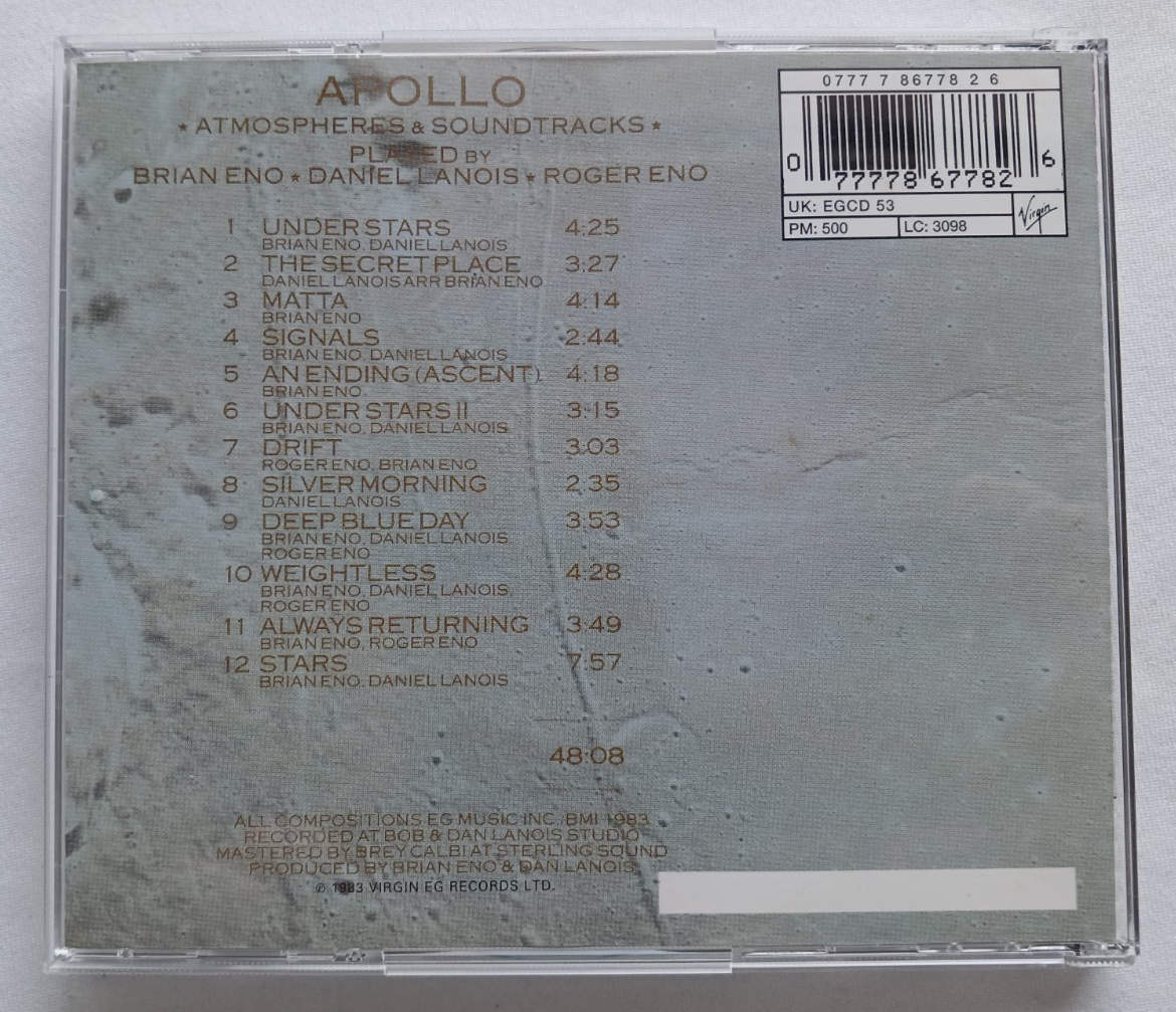 BRIAN ENO - APOLLO: ATMOSPHERES & SOUNDTRACKS - CD - 1989