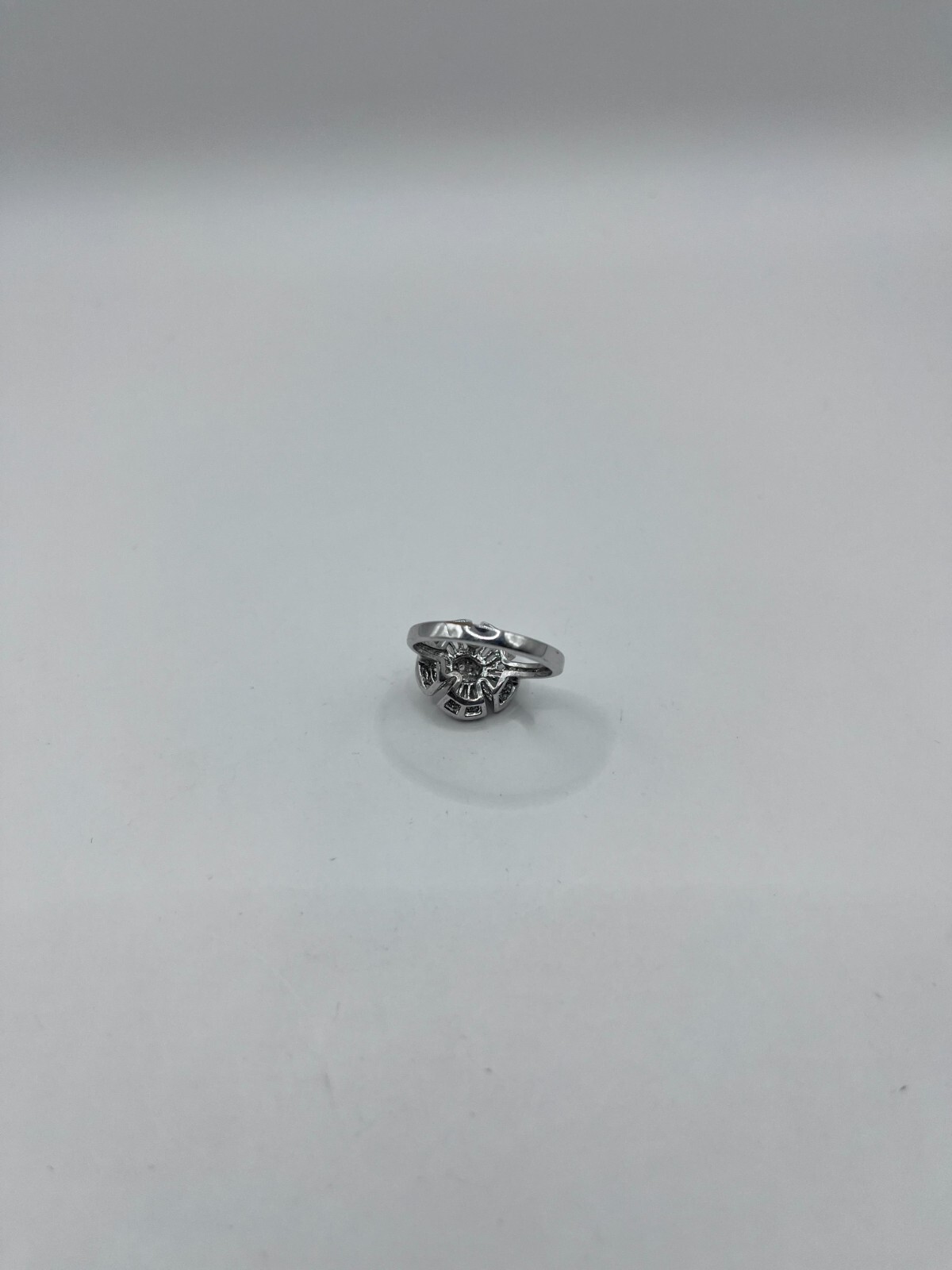 Silver Tone Flower Ring - image 3