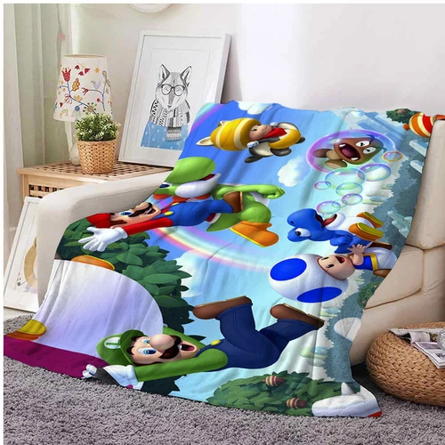 Manta de franela para niños 3D Super Mario sofá dormitorio manta edredón regalo - Imagen 6 de 12