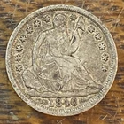 1840 No Drapery Liberty Seated Half Dime Super Original VF CHRC