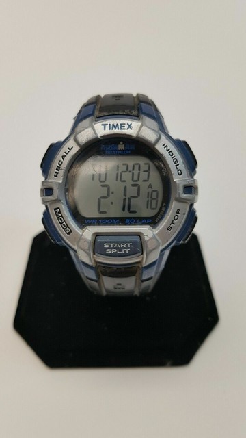 Mens Timex Ironman Triathlon Watch Black Band Indiglo CR2025 Wr100m for sale online | eBay