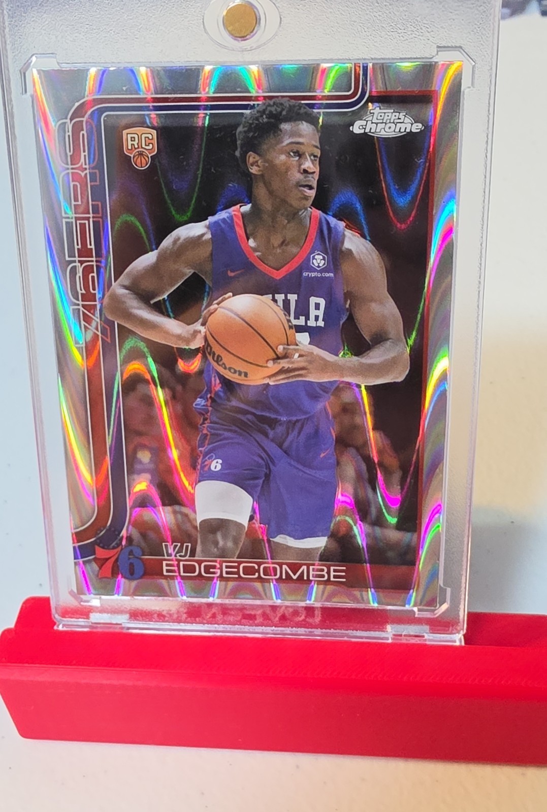 2025-26 Topps Chrome - VJ Edgecombe #253 RayWave Refractor (RC)