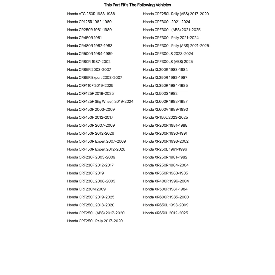 Kit de cojinetes de vástago de dirección Tusk para HONDA CRF230F 2003-2009,2012-2017,2019 Foto 4 de 4