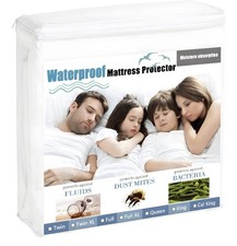 Waterproof Mattress Protector Soft Mattress Cover Pad Absorbent Topper King Size