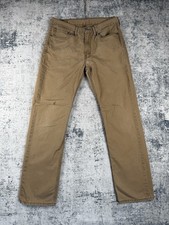Levis 514 Chinos Mens W34 L34 Brown Straight Leg Casual Smart Dress Trousers