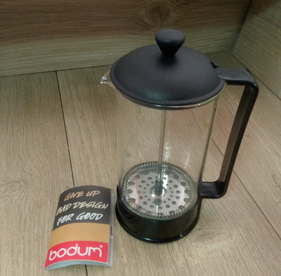 Bodum Brazil Cafetiere French Press 1 Liter 8 Tassen schwarz sehr gepflegt