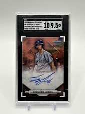 2023 Bowman Sterling Rose Gold /15 Spencer Jones On Card Auto SGC 10 / 9.5