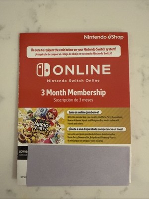 Nintendo Switch Online 3-Month Individual Membership Code | eBay Nintendo Switch Online 3-Month Individual Membership Code | eBay