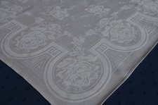 7 Magnificent Art Deco Large Linen Damask Napkins 66x62cm Mono MH