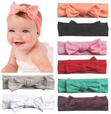Toptim Baby Headbands Cotton Knotted, 1 Count Pack of 8 , Multicoloured