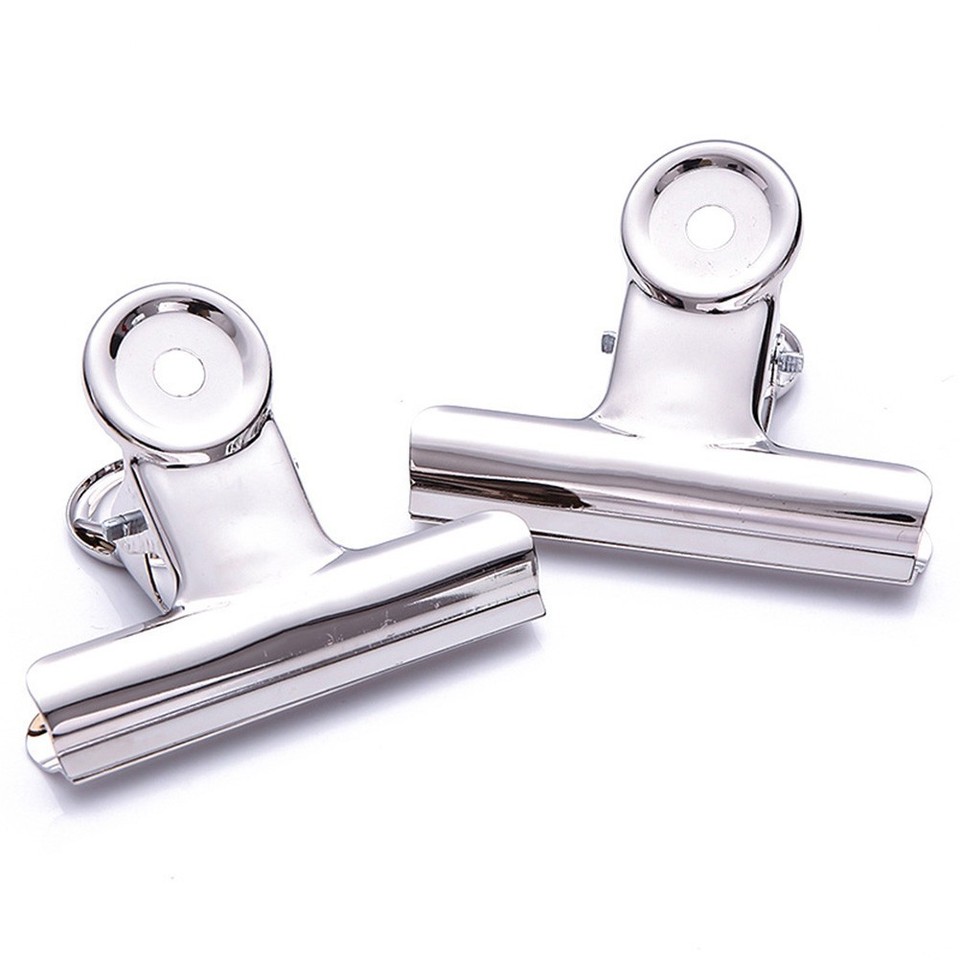 Reusable Large Metal Binder Clips Silver 12Pcs Paper Clamps for ...