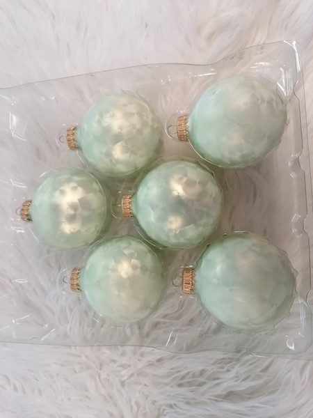 Christbaumkugel Weihnachtskugel Christbaumschmuck Krebs Lauscha Mint GrüN Eis-image