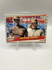 1989 Fleer Sandy Alomar Jr And Sr Like Father Like Son #630