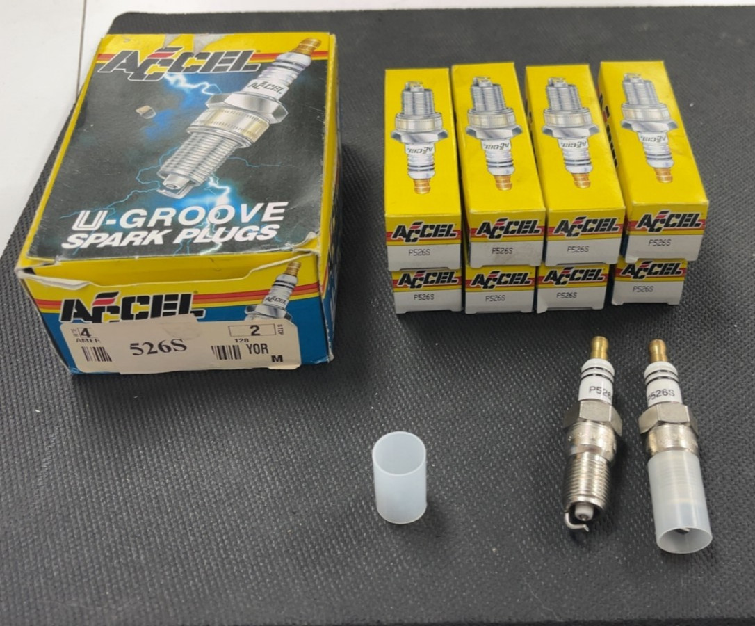 Accel P526S Double Platinum Performance Spark Plug  14mm Thread .708 8 Pack