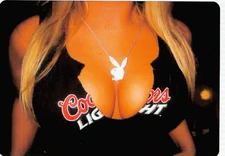 Sexy Coors Light Beer Girl🍺Large METAL fridge magnet  👄Playboy