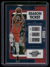 CJ McCollum 2021-22 Panini Contenders Optic Basketball #95 Red Prizm SP Pelicans