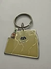 Vintage 1993 Coca-Cola Polar Bear w/ Bottle Key Chain Metal Back Collectible