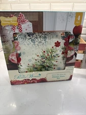 Pioneer Woman Cheerful Rose Medallion 4pc 11” Christmas Dinner Plate Set NEW