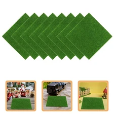16 Pcs Artificial Green Moss Turf Mats For Crafting Faux Moss Sheets 15cmx15cm