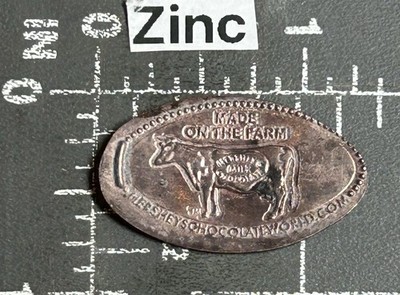 Hersheys Chocolate World Kuh Aus Der Farm Geprägte Längliche Zerdrückte Penny