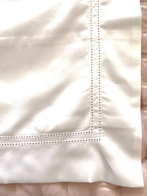 THE WHITE COMPANY pillow sham WHITE cotton, open work detail flange, 25x35, New