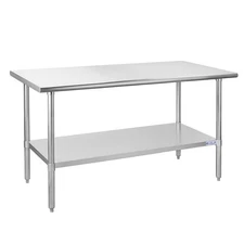 HALLY Stainless Steel Table for Prep & Work 30 x 60 Inches, NSF Commercial