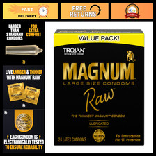 Large Size Thin Condoms - 24 Count, Ultra Thin, Extra Large, Comfort Fit, Latex