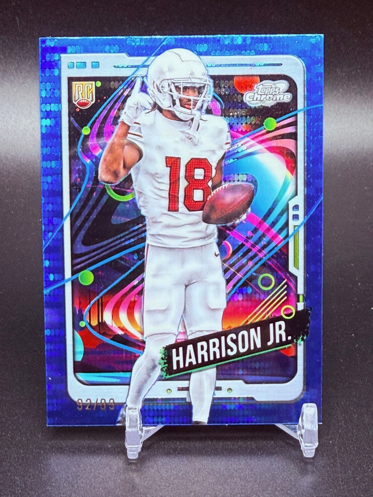 2024 Topps Cosmic Chrome BLUE MOON REFRACTOR Marvin Harrison Jr. RC #101 - /99