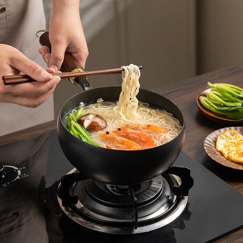 Cast Iron Woks Hand-Forged Wok Pan Non Stick with Anti-Scalding Handle 9.45 in A - Picture 9 of 15