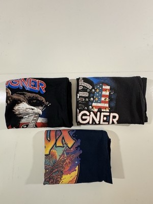 Foreigner Styx Farewell Tour 2014 Shirts Lot Of 3 Size Medium Rock Band Music