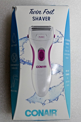 Conair Satiny Smooth Ladies Cordless Twin Foil Shaver with Pop-Up Trimmer. NEW