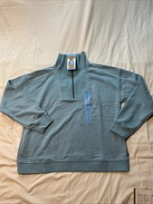 Eddie Bauer Ladies Quarter Zip Pullover, Size L, Light Blue