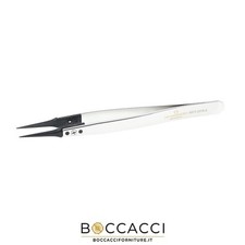 BERGEON 6571-CFR-5 Precision Tweezers in Steel With Carbon Fiber Tips Length ...