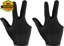 2Pcs 3 Fingers Pool Gloves Billiards Left and Right Hand Cue Gloves