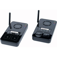 m-e Funk-Sprechanlage FS 2.1 Gegensprechanlage Funk 446 MHz 2000 m Set schwarz  